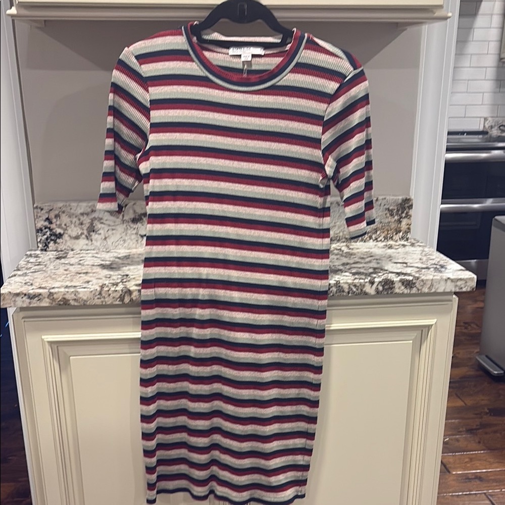Anthropologie Striped Multicolor Knit Dress
